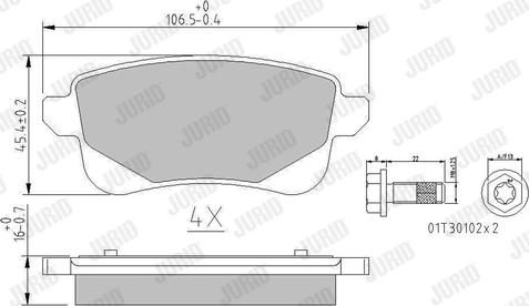 Jurid 573785J - Brake Pad Set, disc brake autospares.lv