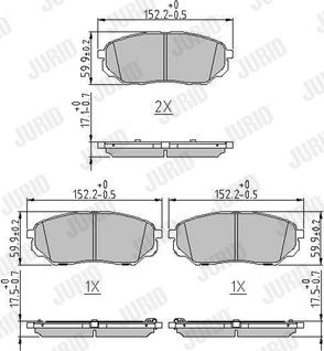 Jurid 573782J - Brake Pad Set, disc brake autospares.lv