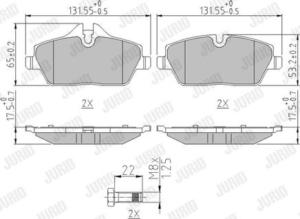 Jurid 573733J - Brake Pad Set, disc brake autospares.lv