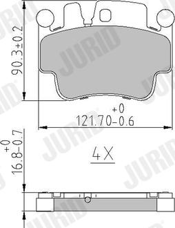 Jurid 573725J - Brake Pad Set, disc brake autospares.lv