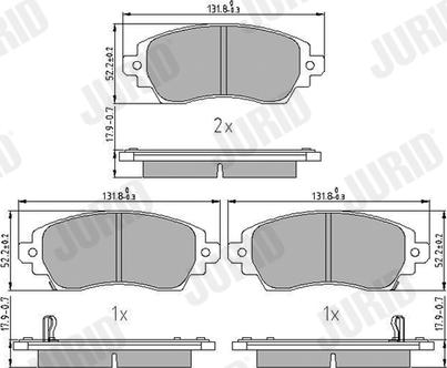 Jurid 573720J - Brake Pad Set, disc brake autospares.lv