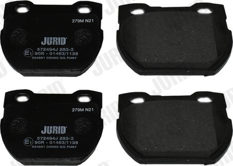 Jurid 572494J - Brake Pad Set, disc brake autospares.lv