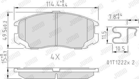 Jurid 572441J - Brake Pad Set, disc brake autospares.lv