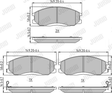 Jurid 572453J - Brake Pad Set, disc brake autospares.lv