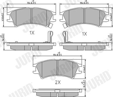 Jurid 572401J - Brake Pad Set, disc brake autospares.lv