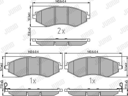 Jurid 572407J - Brake Pad Set, disc brake autospares.lv