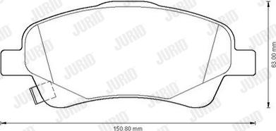 Jurid 572485J - Brake Pad Set, disc brake autospares.lv