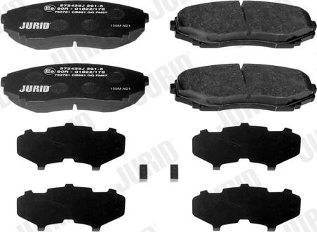 Jurid 572435J - Brake Pad Set, disc brake autospares.lv