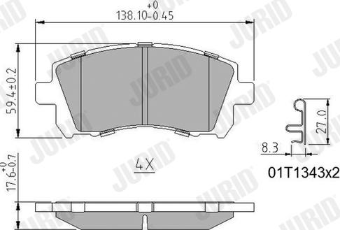 Jurid 572423J - Brake Pad Set, disc brake autospares.lv