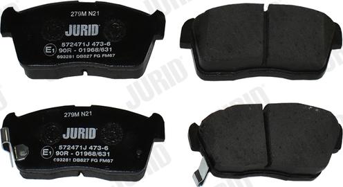 Jurid 572471J - Brake Pad Set, disc brake autospares.lv