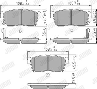 Jurid 572471J - Brake Pad Set, disc brake autospares.lv