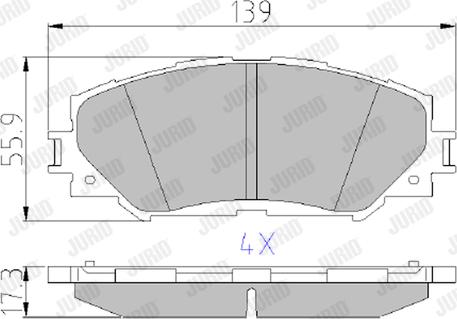 Jurid 572598J - Brake Pad Set, disc brake autospares.lv