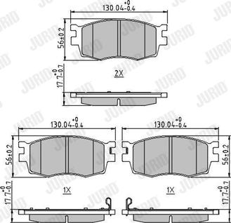 Jurid 572593J - Brake Pad Set, disc brake autospares.lv