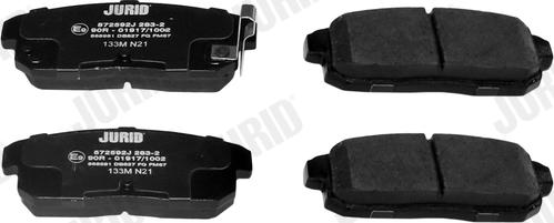 Jurid 572592J - Brake Pad Set, disc brake autospares.lv