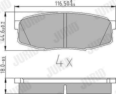 Jurid 572597J - Brake Pad Set, disc brake autospares.lv