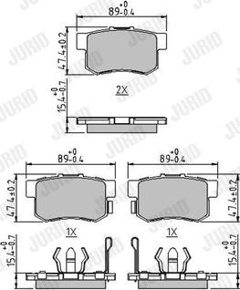 Jurid 572544J - Brake Pad Set, disc brake autospares.lv