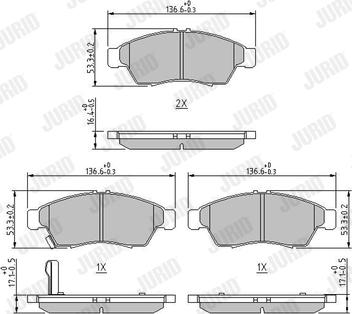 Jurid 572545J - Brake Pad Set, disc brake autospares.lv