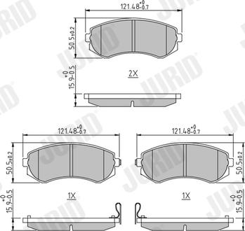 Jurid 572541J - Brake Pad Set, disc brake autospares.lv