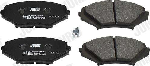 Jurid 572555J - Brake Pad Set, disc brake autospares.lv