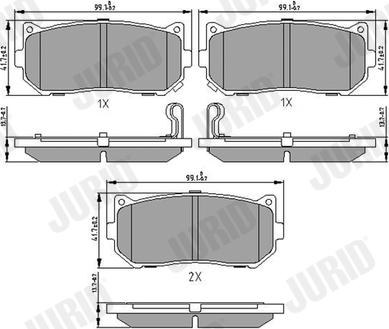 Jurid 572556J - Brake Pad Set, disc brake autospares.lv