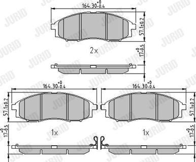 Jurid 572551J - Brake Pad Set, disc brake autospares.lv