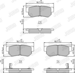 Jurid 572557J - Brake Pad Set, disc brake autospares.lv