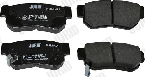 Jurid 572557J - Brake Pad Set, disc brake autospares.lv