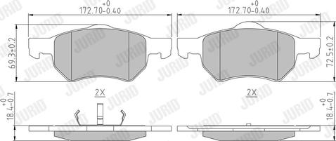 Jurid 572509J - Brake Pad Set, disc brake autospares.lv