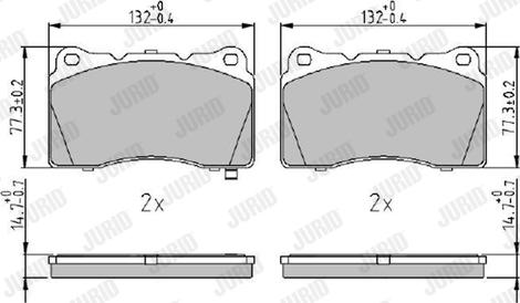 Jurid 572508J - Brake Pad Set, disc brake autospares.lv