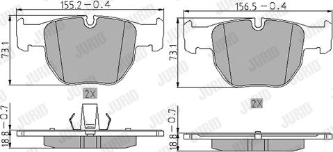 Jurid 572507J - Brake Pad Set, disc brake autospares.lv