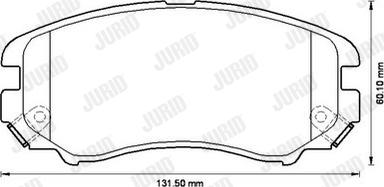 Jurid 572514J - Brake Pad Set, disc brake autospares.lv