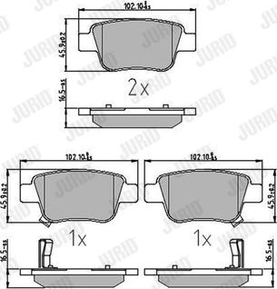 Jurid 572516J - Brake Pad Set, disc brake autospares.lv