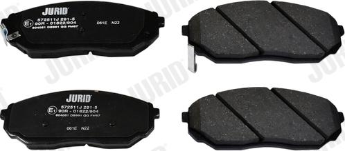 Jurid 572511J - Brake Pad Set, disc brake autospares.lv