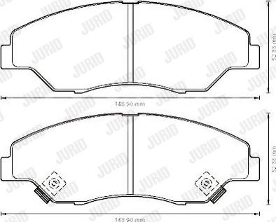 Jurid 572536J - Brake Pad Set, disc brake autospares.lv