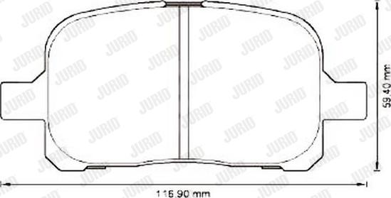 Jurid 572538J - Brake Pad Set, disc brake autospares.lv