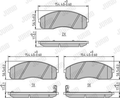 Jurid 572532J - Brake Pad Set, disc brake autospares.lv