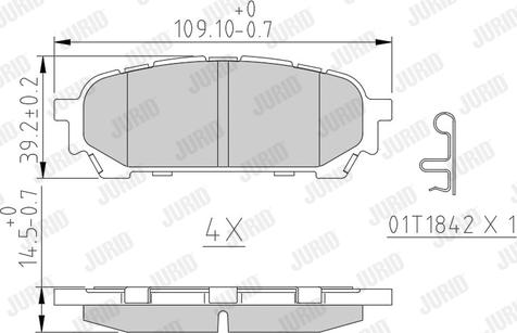 Jurid 572529J - Brake Pad Set, disc brake autospares.lv