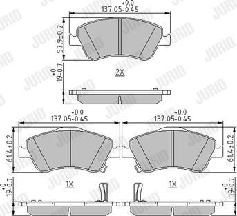 Jurid 572524J - Brake Pad Set, disc brake autospares.lv