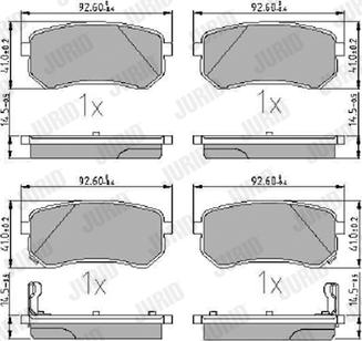 Jurid 572527J - Brake Pad Set, disc brake autospares.lv