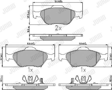 Jurid 572576J - Brake Pad Set, disc brake autospares.lv