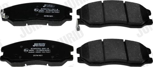 Jurid 572570J - Brake Pad Set, disc brake autospares.lv