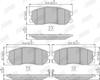 Jurid 572570J - Brake Pad Set, disc brake autospares.lv