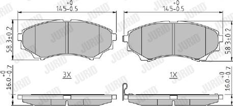 Jurid 572572J - Brake Pad Set, disc brake autospares.lv