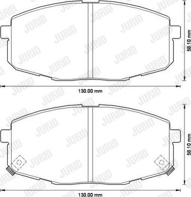 Jurid 572577JC - Brake Pad Set, disc brake autospares.lv