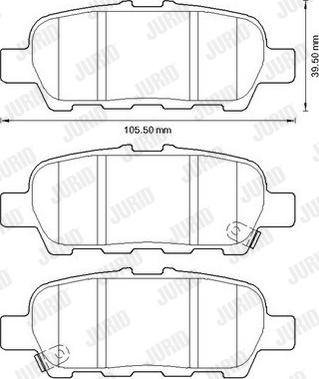 Jurid 572654J - Brake Pad Set, disc brake autospares.lv