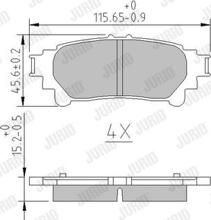 Jurid 572656J - Brake Pad Set, disc brake autospares.lv