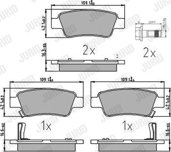 Jurid 572606J - Brake Pad Set, disc brake autospares.lv