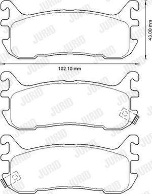 Jurid 572602J - Brake Pad Set, disc brake autospares.lv