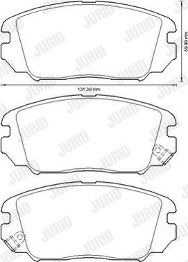 Jurid 572616J - Brake Pad Set, disc brake autospares.lv