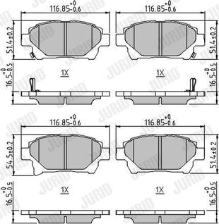 Jurid 572618J - Brake Pad Set, disc brake autospares.lv